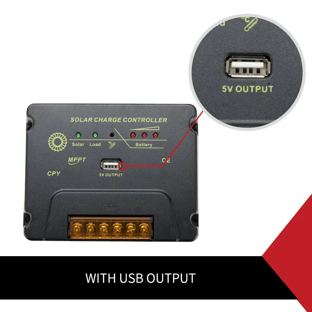 Автоматический контроллер заряда солнечной батареи с MPPT 20 А 12 В/24 В USB 5 выход PV
