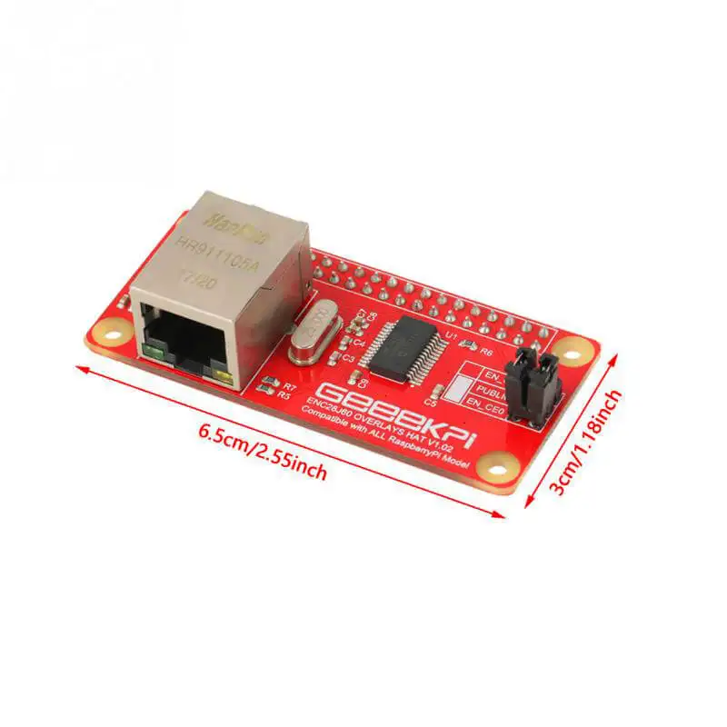 Сетевой адаптер Elecrow Raspberry Pi Zero ENC28J60 совместимый со всеми моделями pi|Интегральные