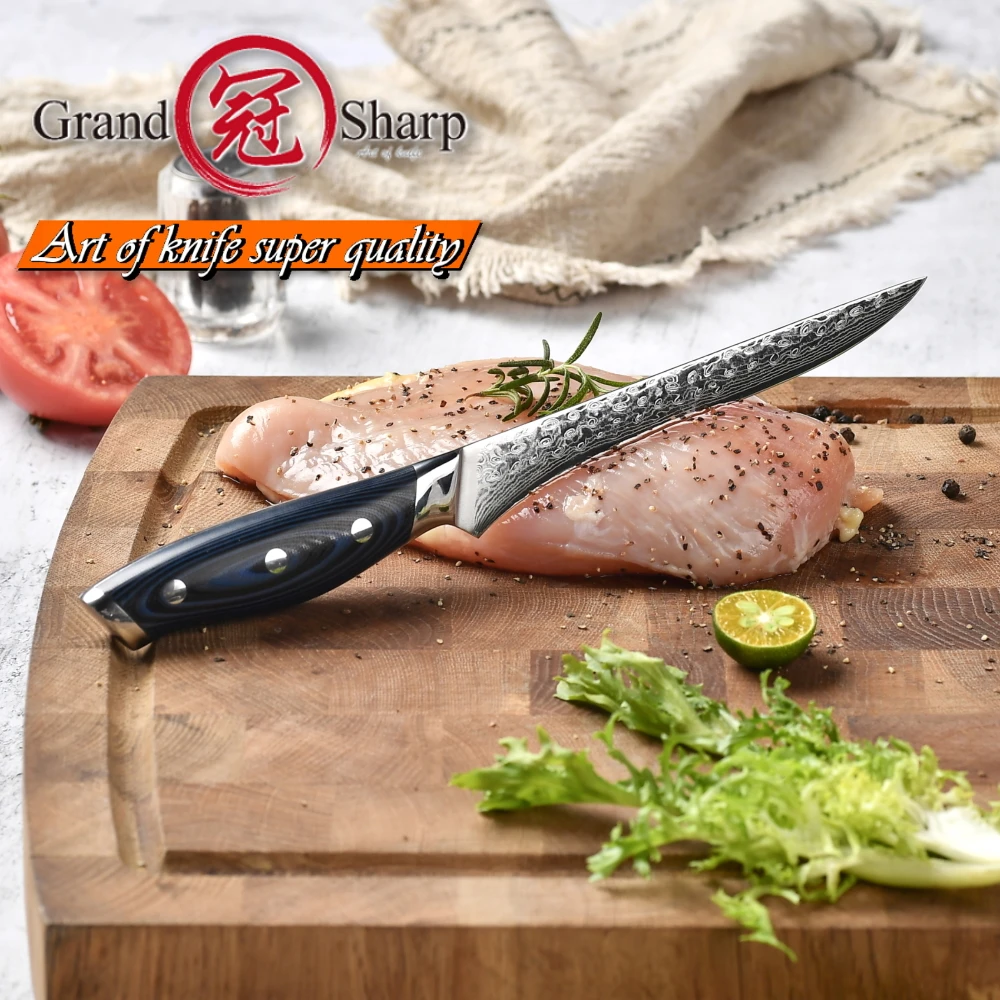Дамасский кухонный нож для обвалки японский дамасский vg10 кухонные ножи нарезки
