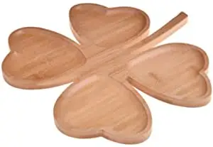 

Bambum B2723 Clover-Snack Plate, Brown