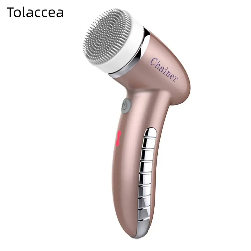 

Effective Facial Cleansing Brush Deep Pore Cleaning Electric Face Massage Removal Acne Mini Silicone Sonic Vibration