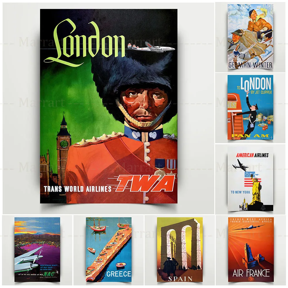 

Spain,Greece,New Zealand,Israel Vintage Travel Poster Print Traveller Gifts Idea Wall Art Decor Birthday Gift Home Decoration
