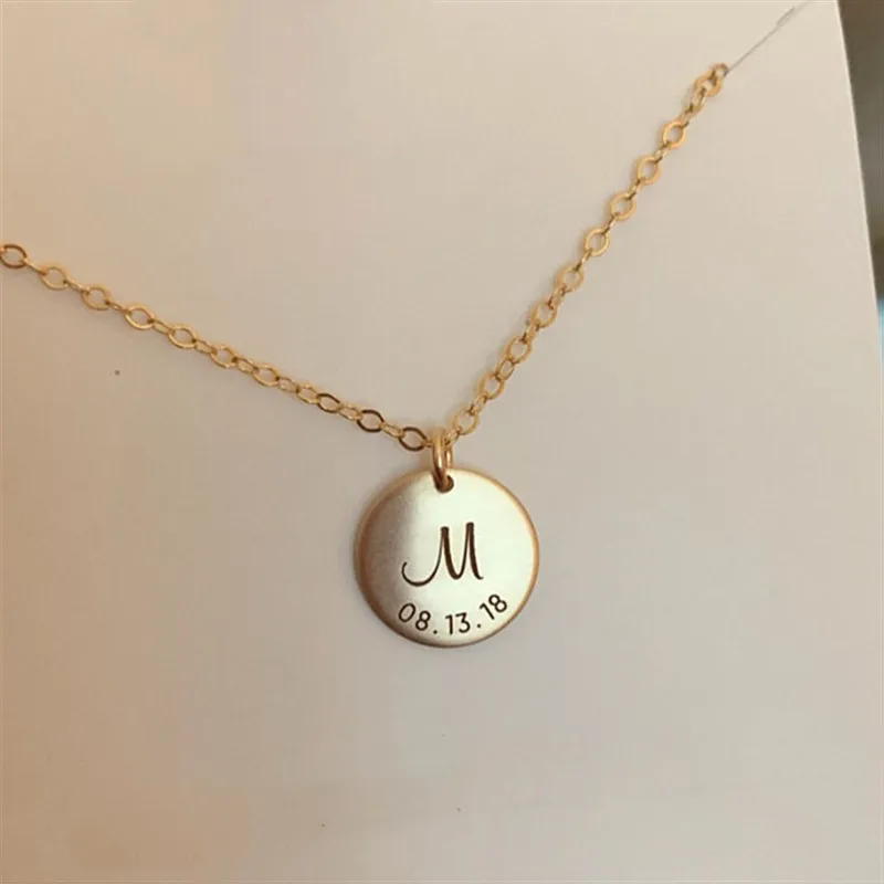 Ожерелье с индивидуальной гравировкой на годовщину и дату | Украшения аксессуары