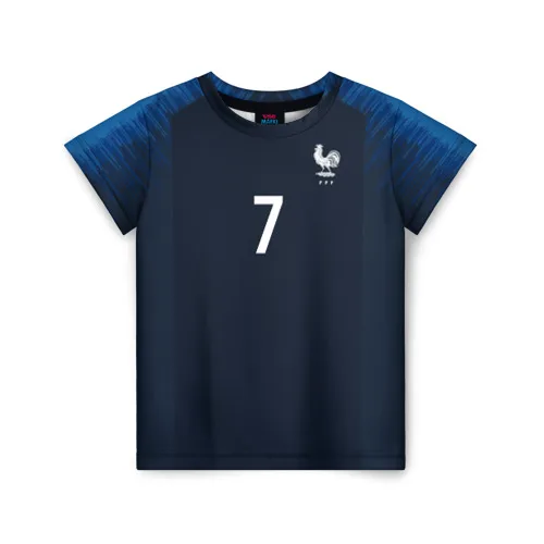 Детская футболка 3D Griezmann home 18-19 WC | одежда и обувь