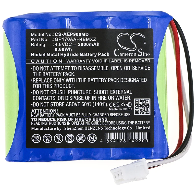 

Cameron sino 2000mAh Medical Battery GP170AAH4BMXZ for American Diagnostic ADC E-Sphyg 2, 9002-5