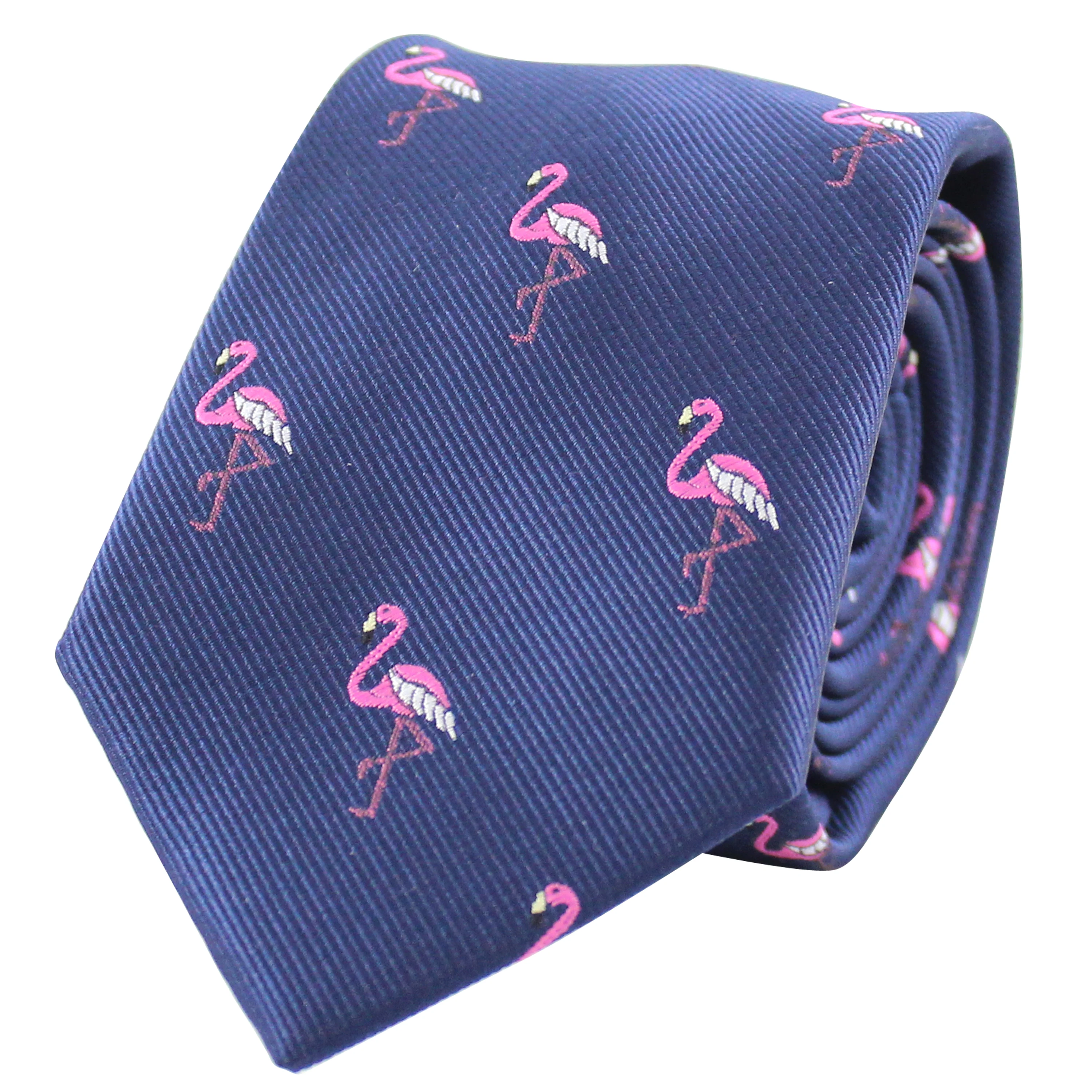 Микрофибра жаккард Фламинго галстук розовый Птица День отца день рождения