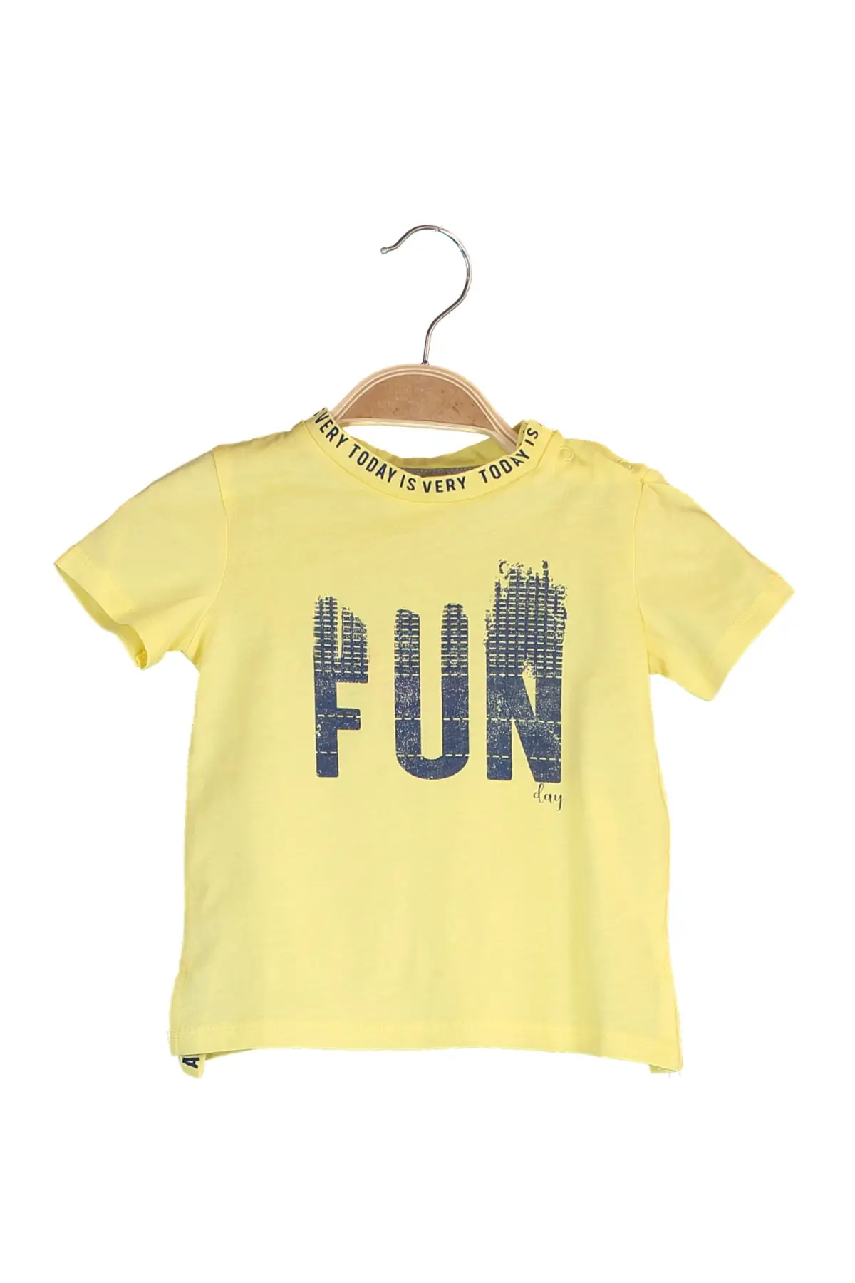 Детская желтая футболка с принтом для маленьких мальчиков Koton|Мужские футболки| |