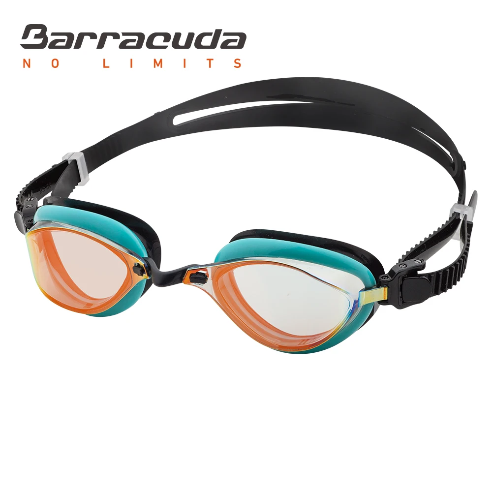 

Barracuda Competition Swimming Goggles Mirror Lenses Anti-Fog UV Protection Racing For Adult Men Women 72710 Green
