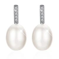 anna queen natural freshwater pearl earrings 5a cz pearl drop earrings jewelry gift for ol pew0045