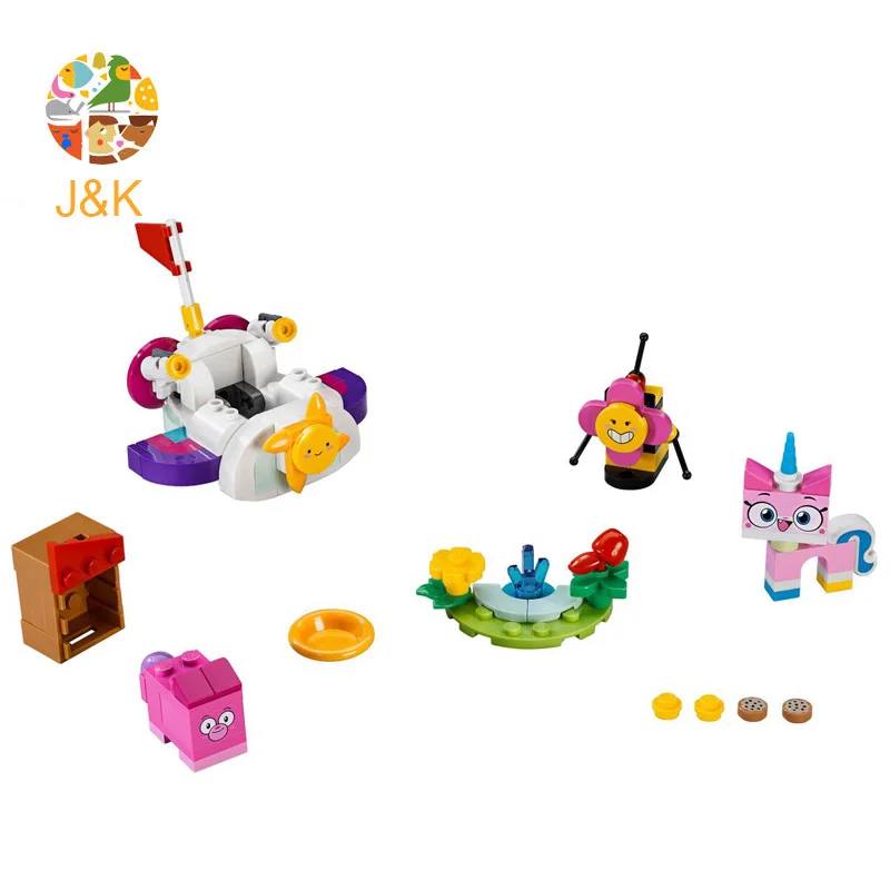 41451 126pcs The Unikitty Cat Cloud Car Model Building Block Brick Set Toys For Children 11015 Gift | Blocks