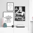 Постер с изображением Монро, черно-белый, для ежедневного просмотра фильмов, настенные картины, декор для гостиной