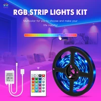 5m 10m 15m 20m rgb led strip light 2835 5050 flexible ribbon dc 12v rgb diode tape with ir remote controller power adapter