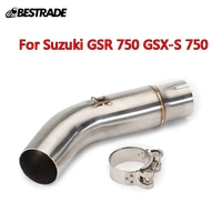 mid pipe for suzuki gsr 750 gsx s 750 all years motorcycle exhaust baffle muffler tip connect middle link pipe stainless steel