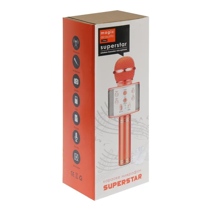 Микрофон для караоке Belsis MA3001BE Bluetooth FM microSD чёрный | Электроника