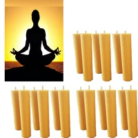 yoga hand made honey wax candle 15par%c3%a7a aroma therapy %c5%9famdanl%c4%b1k romantic gift naturai bee home decoration souvenir meditation