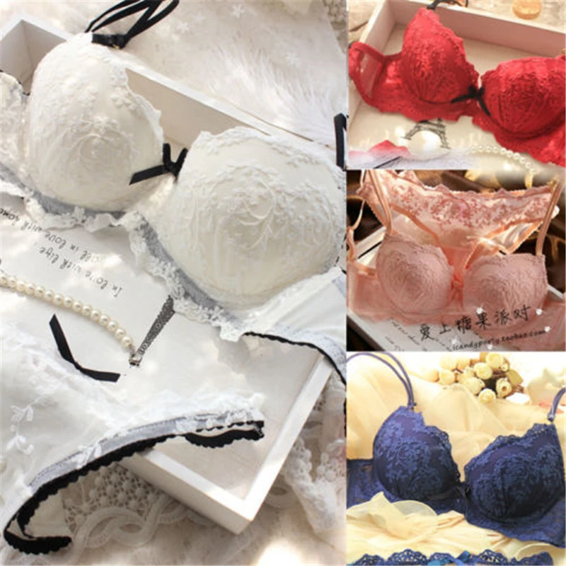 Женские модные регулируемые ремни галстук Bralette хлопковые трусы пуш-ап