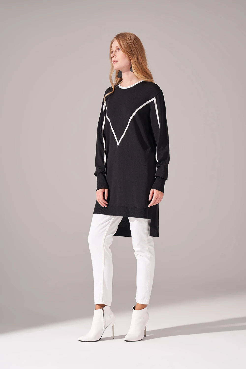 

Ribbon Detail Rayon Tricot Tunic