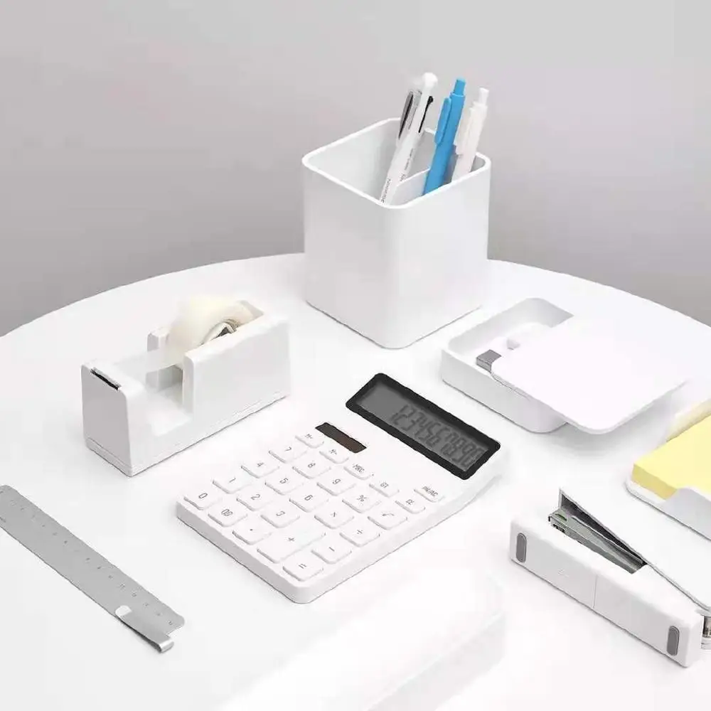 LEMO Desktop Calculator Photoelectric Dual Drive 12 Number Display Automatic Shutdown For Office Finance white| |