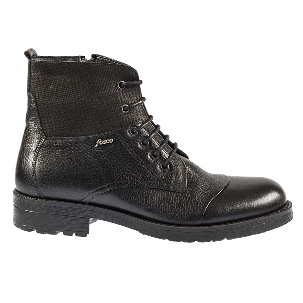 

Fosco Genuine Leather Black Men 'S Boots 7580