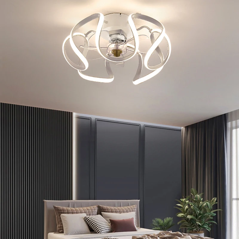 

Bedroom decor led invisible ceiling fan light lamp dining room ceiling fans with lights remote control lamps for living room
