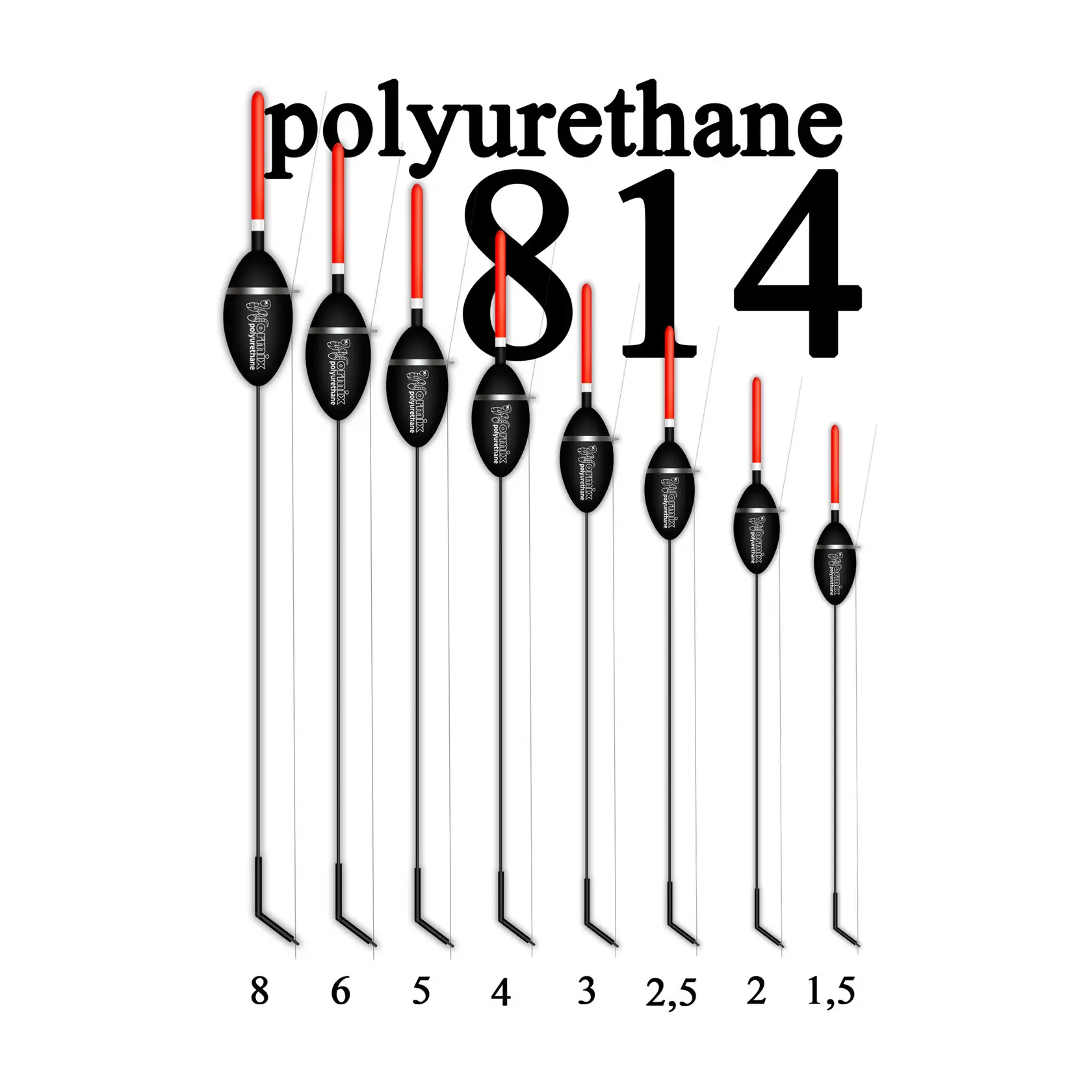 Поплавок wormix для рыбалки из полиуретана 814- 1.5-2-2.5-3-4-5gr. набор 5 штук одного веса . |
