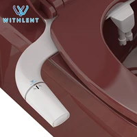 withlent bidet toilet seat attachment right hand control non electric dual nozzle rear wash adjustable water pressur