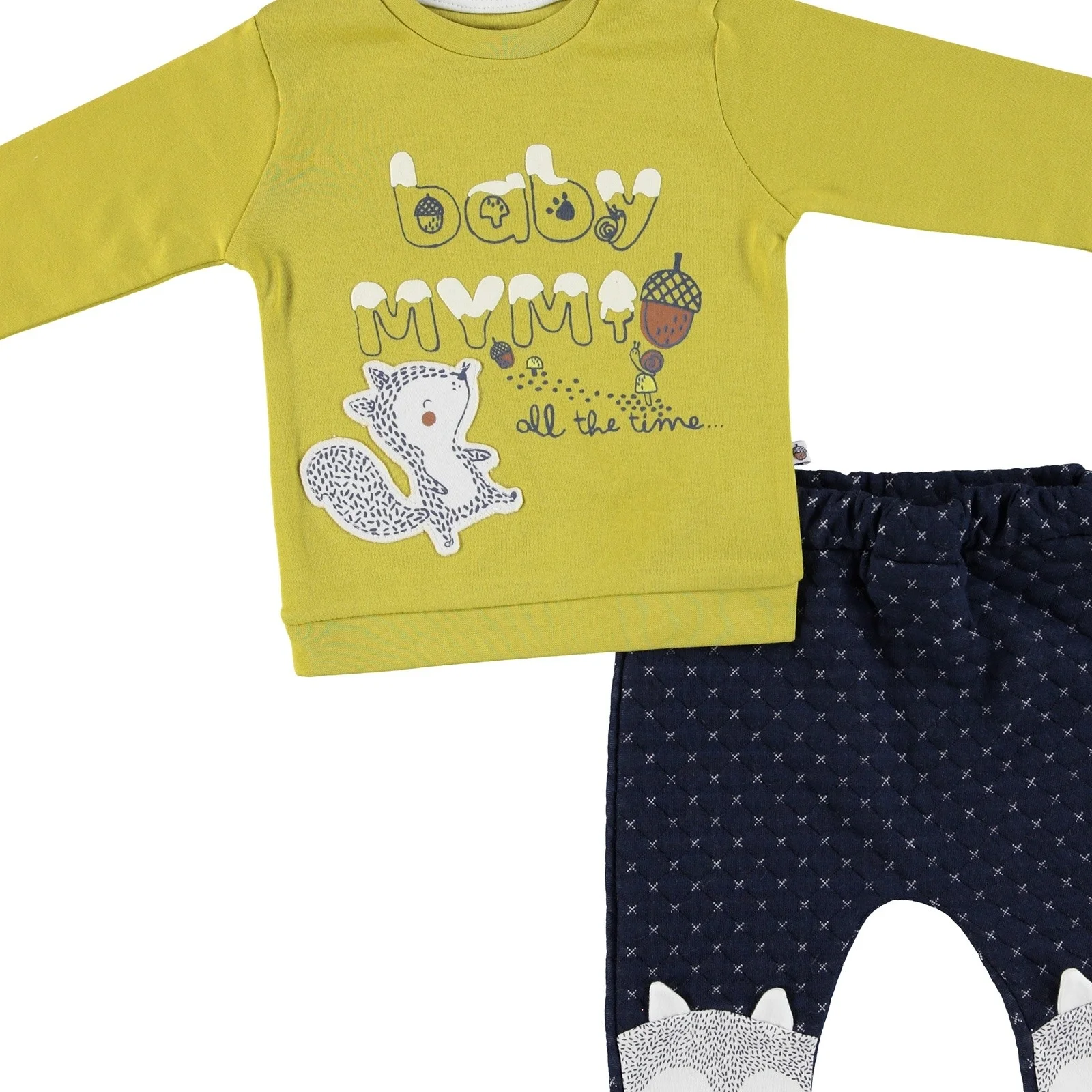 Комплект толстовки с принтом белки для маленьких мальчиков ebebek Mymio |