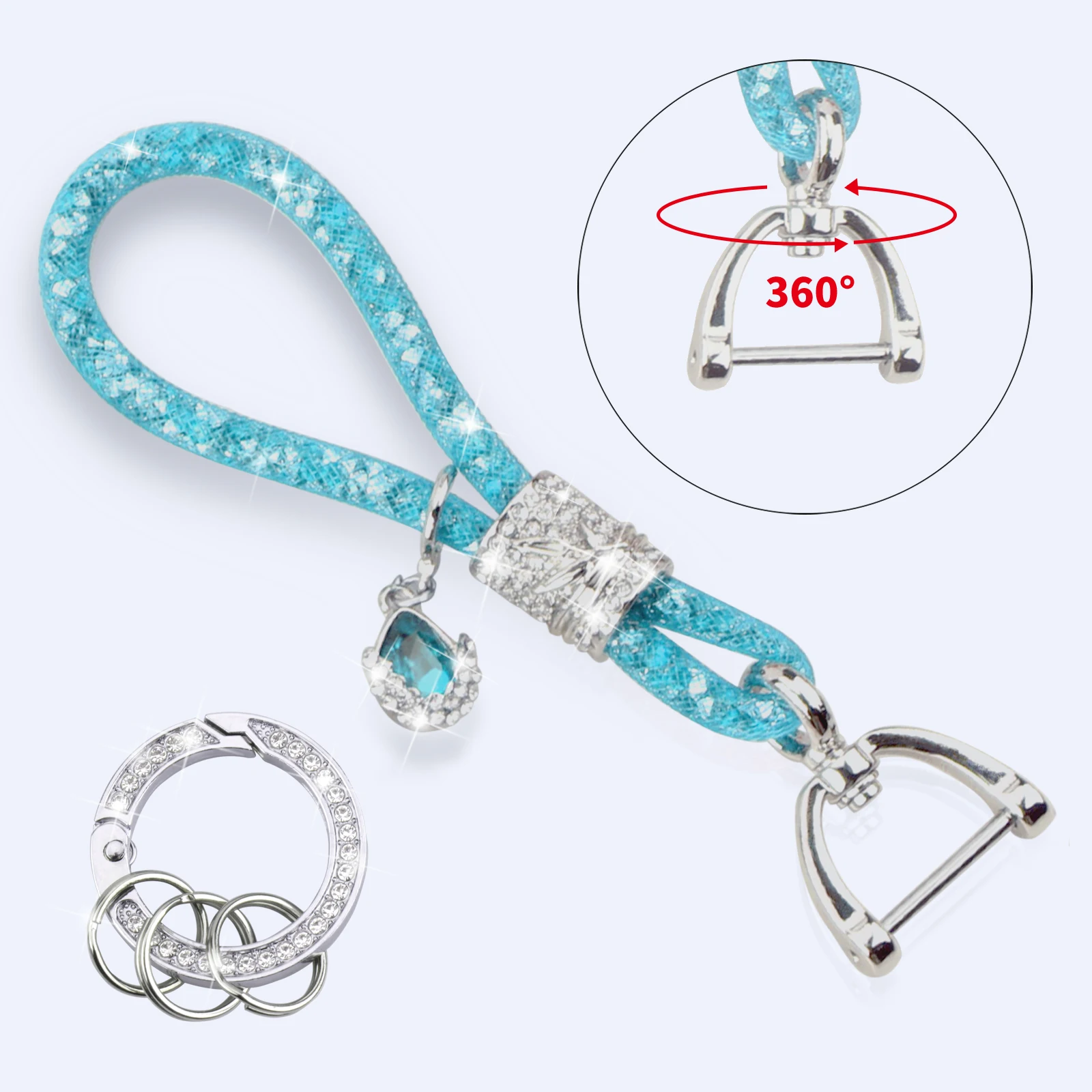

Crystal Car Keychain Accessories for Women girly key holder chains for backpacks charms Bags Hangings Cute Gifts