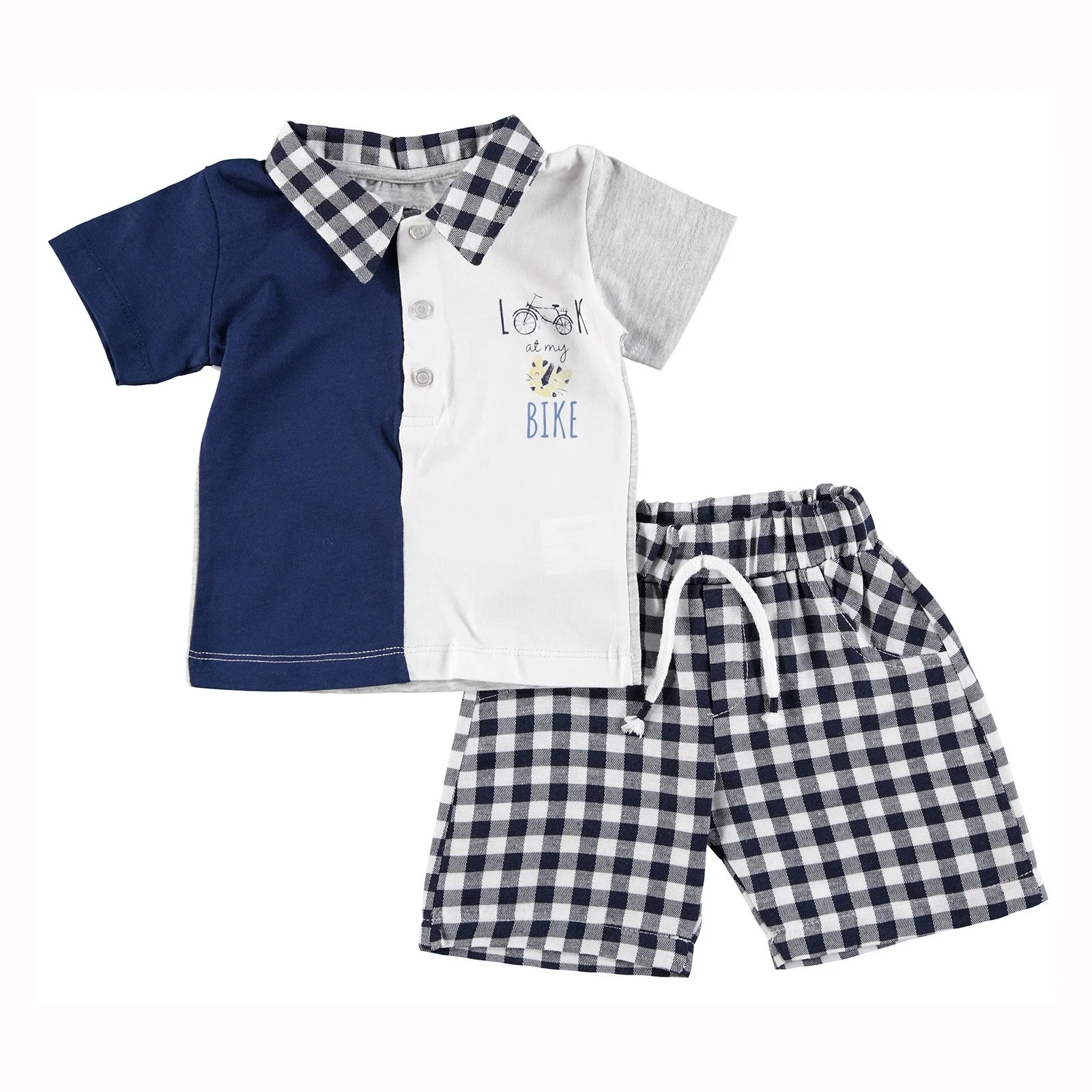 Ebebek HelloBaby/футболка поло с круглым вырезом для маленьких мальчиков комплект