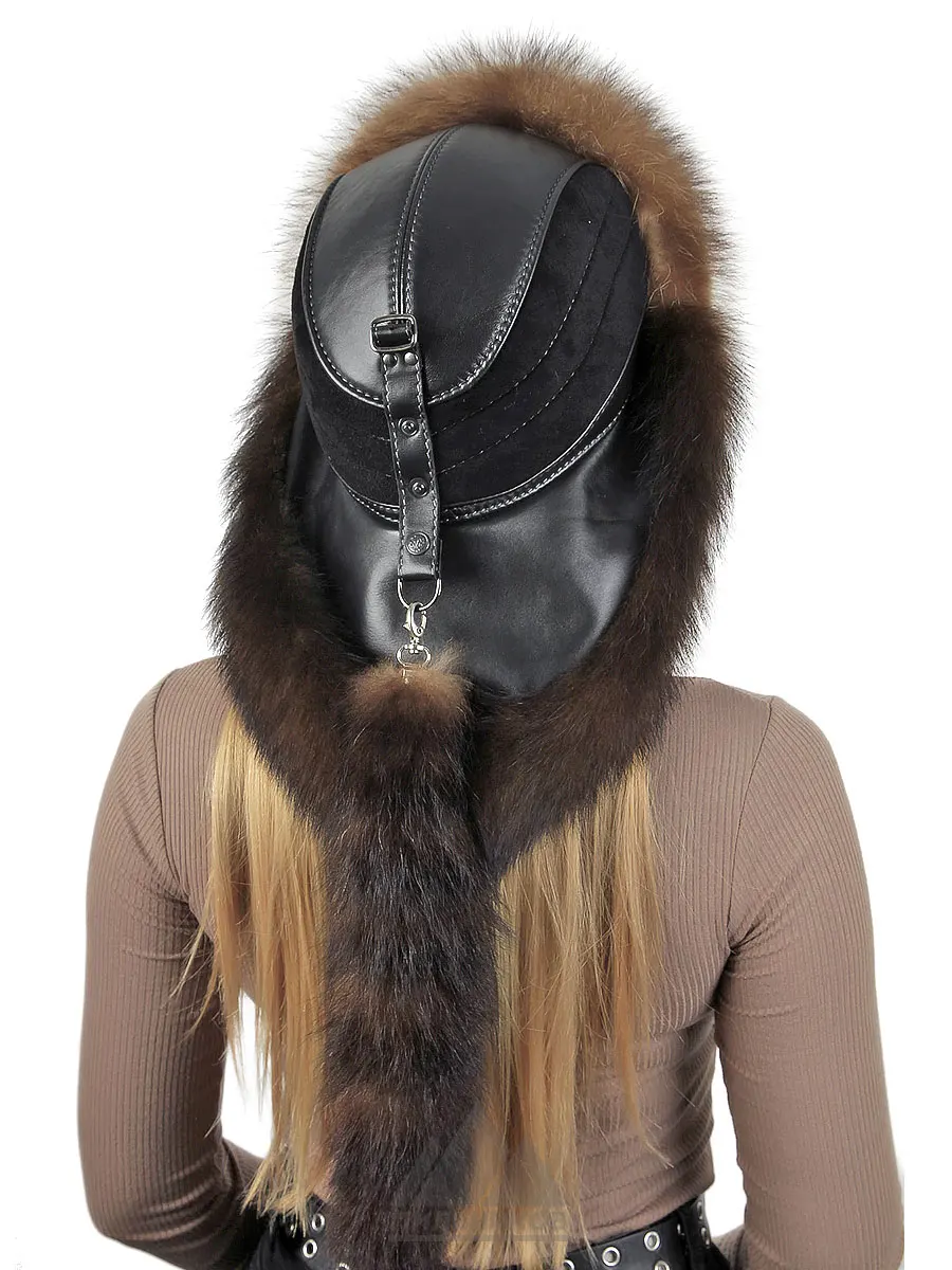 Малахай Сибирячка - Женские шапки Из меха енота Шапка-ушанка Для женщин на сезон