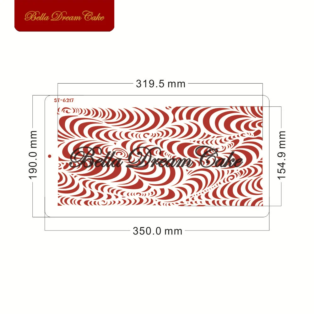 Кружевной трафарет для торта с волнистыми кружевами домашний питомец шоколадных