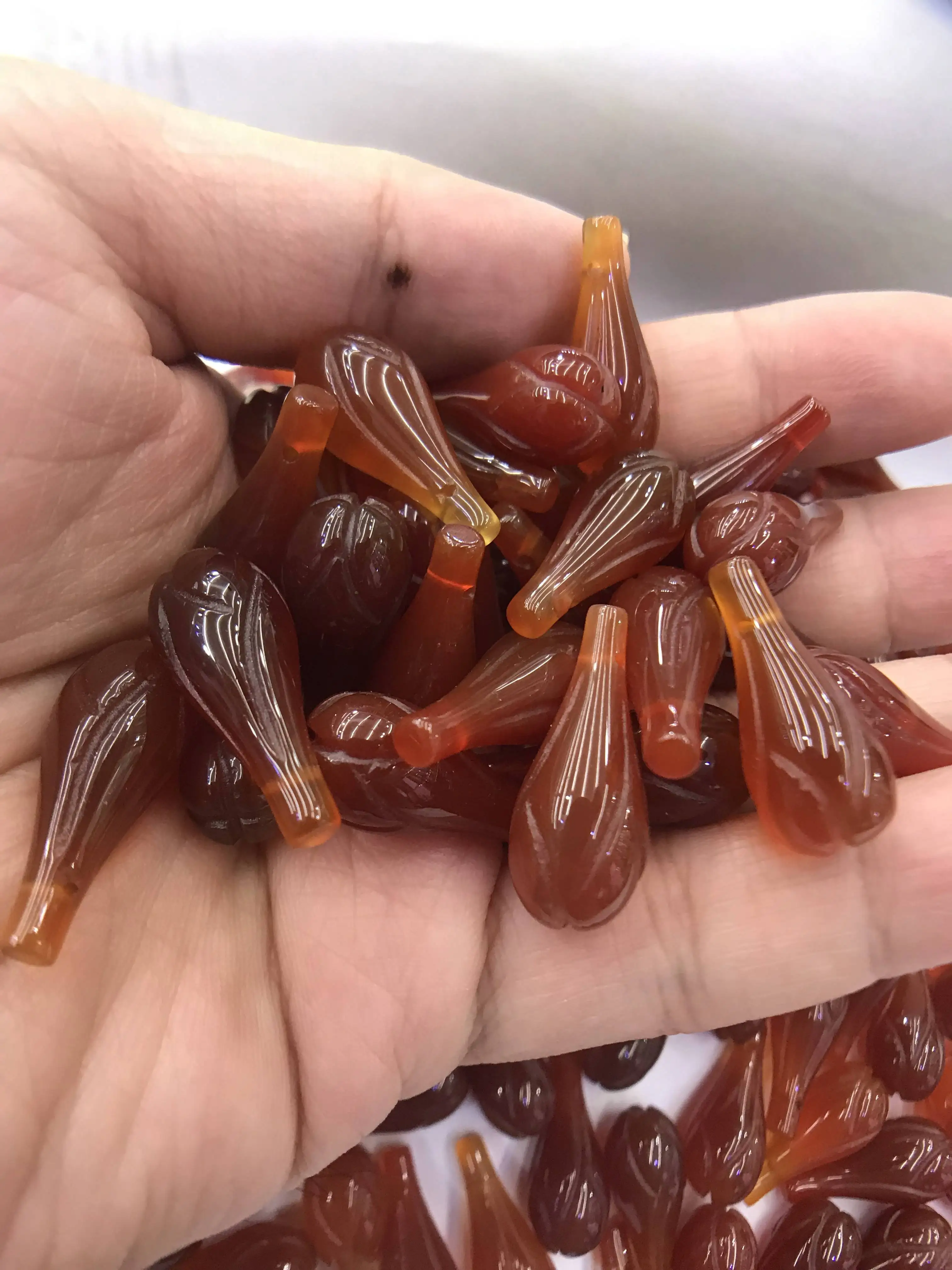 Цветочные бусины Carnelians 2 шт./лот 10x24 мм для изготовления ювелирных изделий