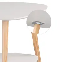 1PC White 50x40x55cm Side Table 4