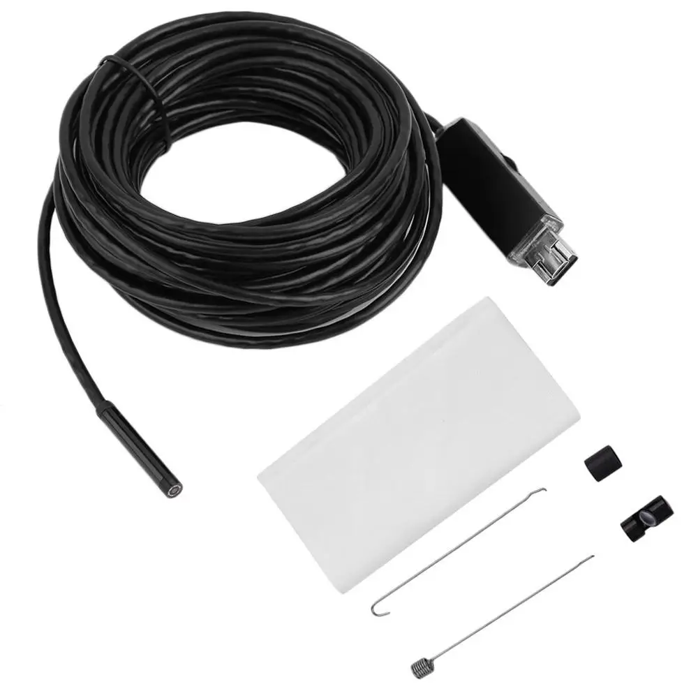 Водонепроницаемый телефонный эндоскоп IP67 диаметр линзы 5 мм двойной интерфейс USB