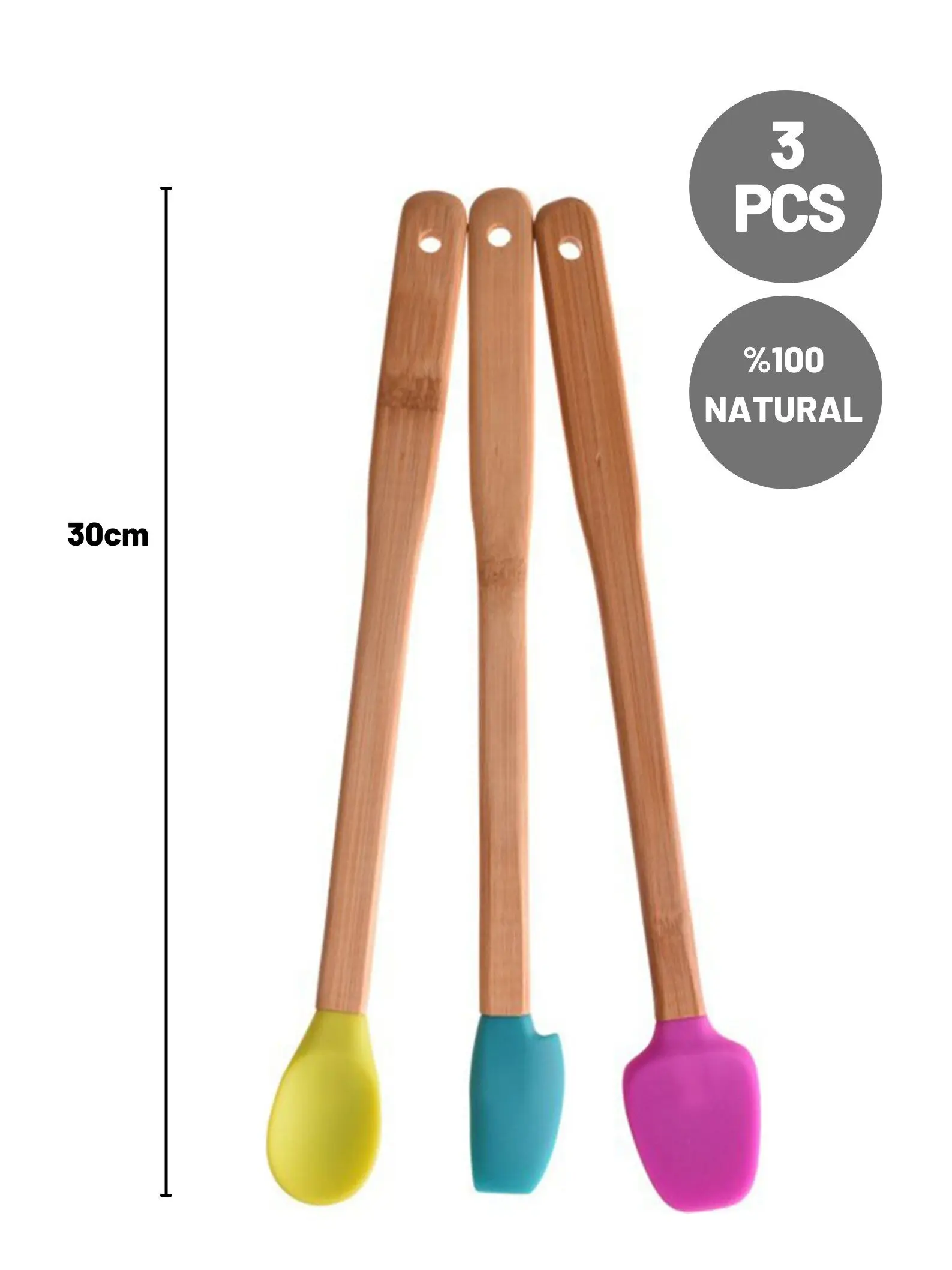 

Best Food Mixer Colours Natural Healthy Durable Wooden Bamboo Products Spatula Jar Pot Scraper Special Design Soup