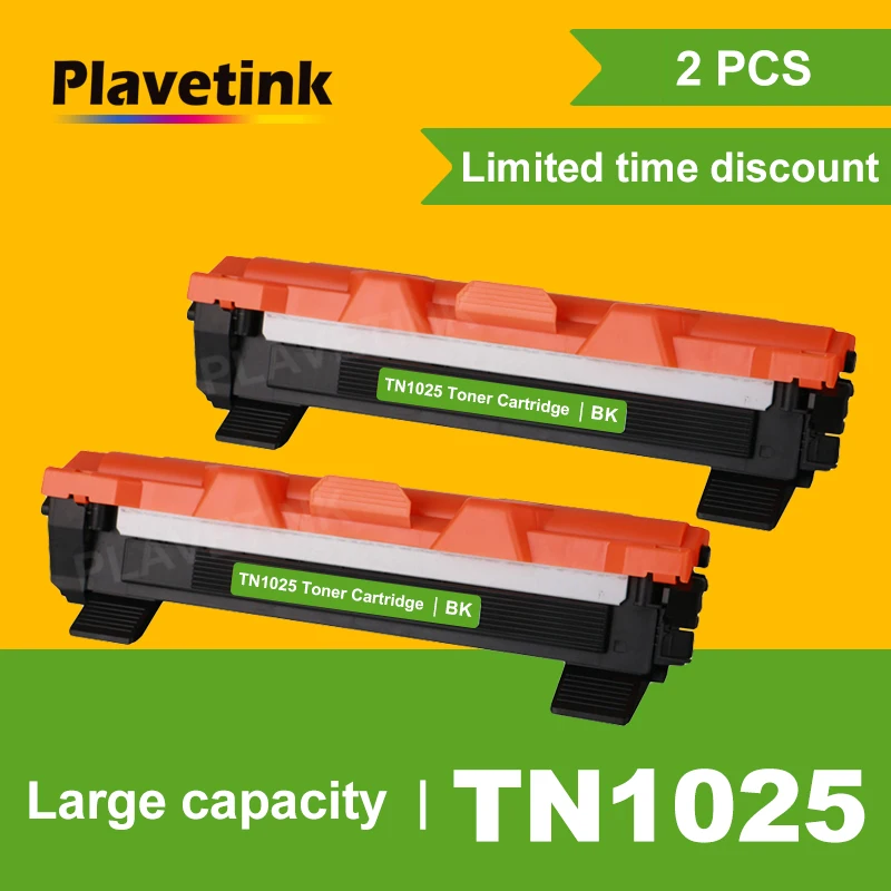 Черный картридж с тонером Plavetink TN1025 совместим Brother HL-1110 1112 DCP-1510 1512R MFC-1810 1815