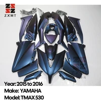 zxmt abs plastic bodywork full fairing kit for 2015 2016 yamaha tmax 530 iron max 15 16 matte chameleon purple blue paint design