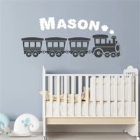 train wall stickers for kids room murals personalized name removeable vinyl decals nursery bedroom decoration poster dw13261