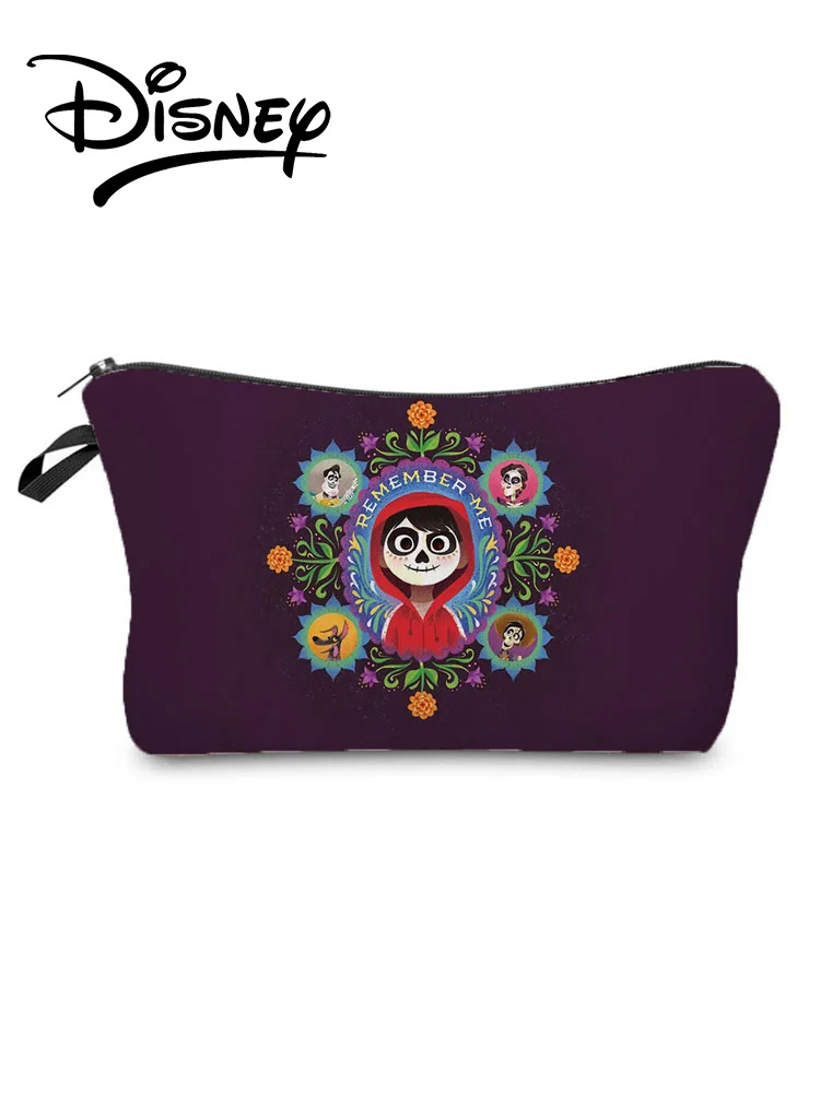 

Косметичка с принтом Disney Coco, Детская сумка для конфет с цветами и черепом на Хэллоуин, женская сумка для макияжа, Повседневная сумка для хранения, портативный чехол-карандаш
