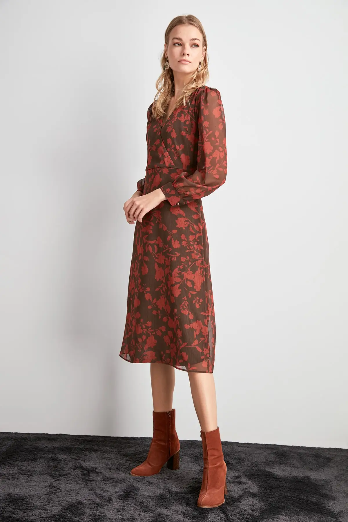 Trendyol платье с рисунком TWOAW20EL1888|Женские платья| |