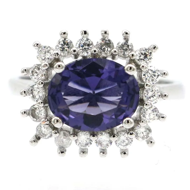 16x14mm Юбилей 3 9g New Stone иолит Белый CZ Женская одежда на каждый день 925 пробы