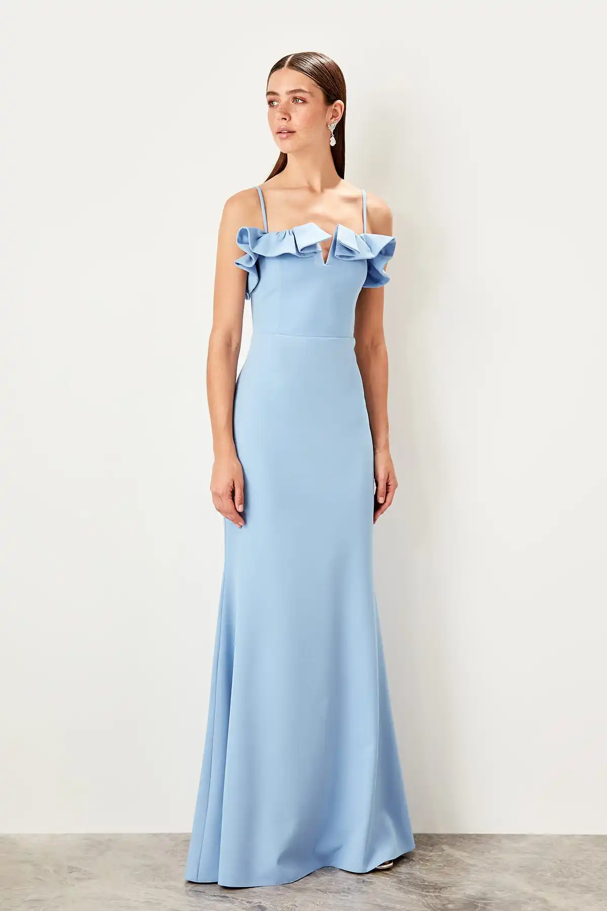 Trendyol воротник деталь вечернее платье TPRSS19FZ0379|Вечерние платья| |