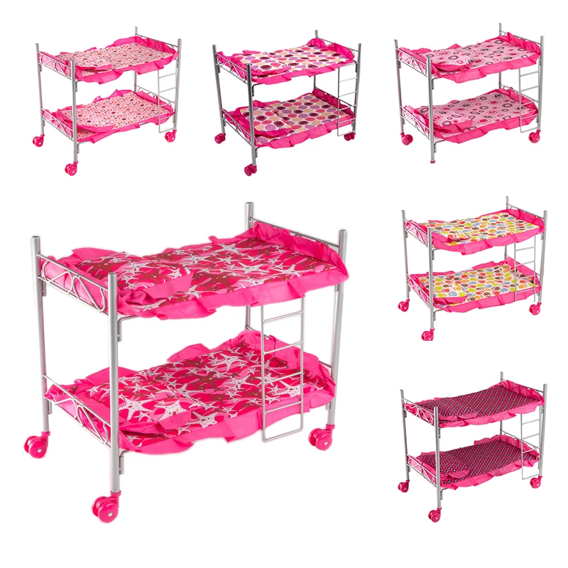 Кукольная кровать-игрушки для детей кукольная кровать двойных кукол подходит