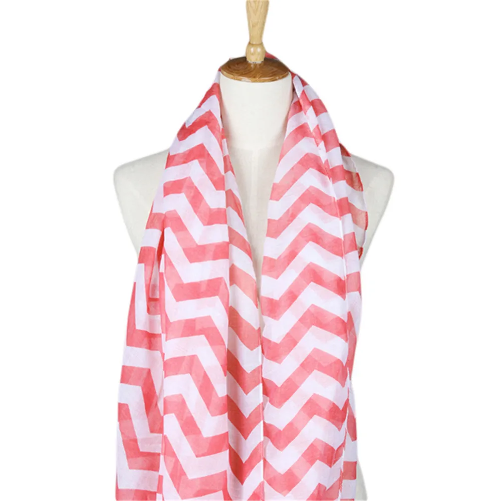 

Autumn Winter Women Scarf Voile Silk Scarves Neck Gaiter For Lady Striped Neckerchief Shawls And Wraps Organza Summer Beachwear