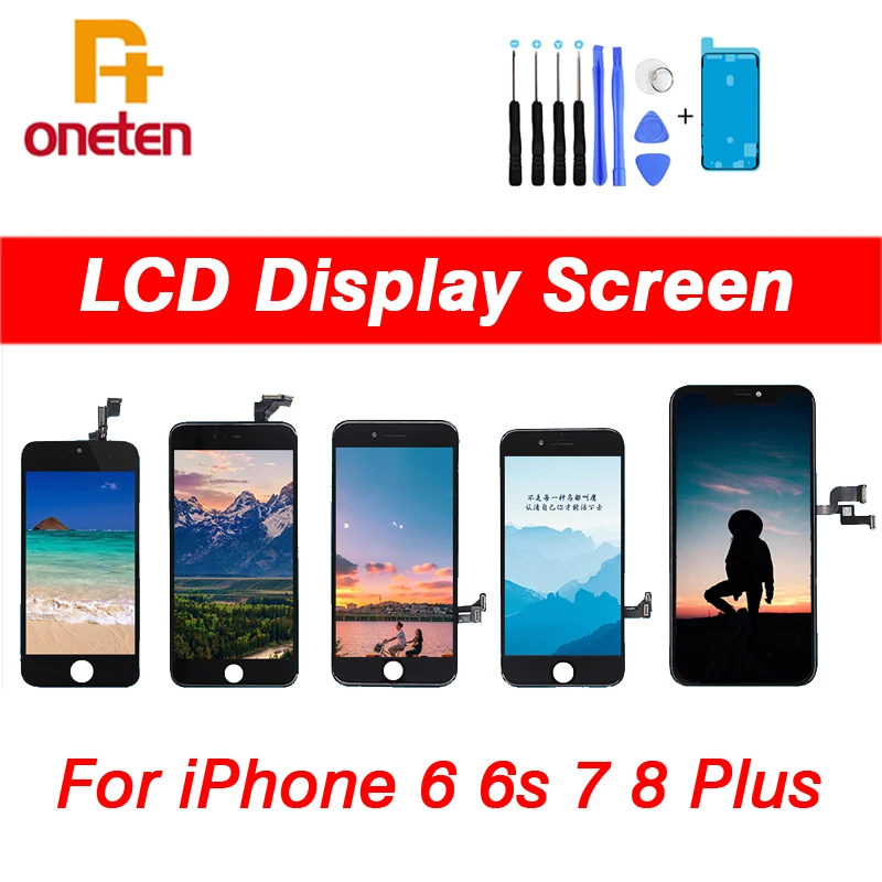 

AAA+ High Quality LCD Display Screen Replacement For iPhone 6 6S 7 8 Plus Phone Screen Digitizer Assembly Tested No Dead Pixel