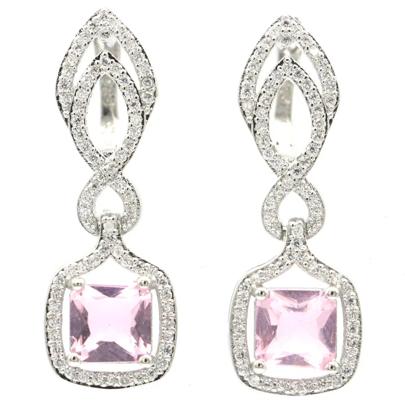 33x12 мм Юбилей создан розовый малиновый родолит белый циркон женские ювелирные