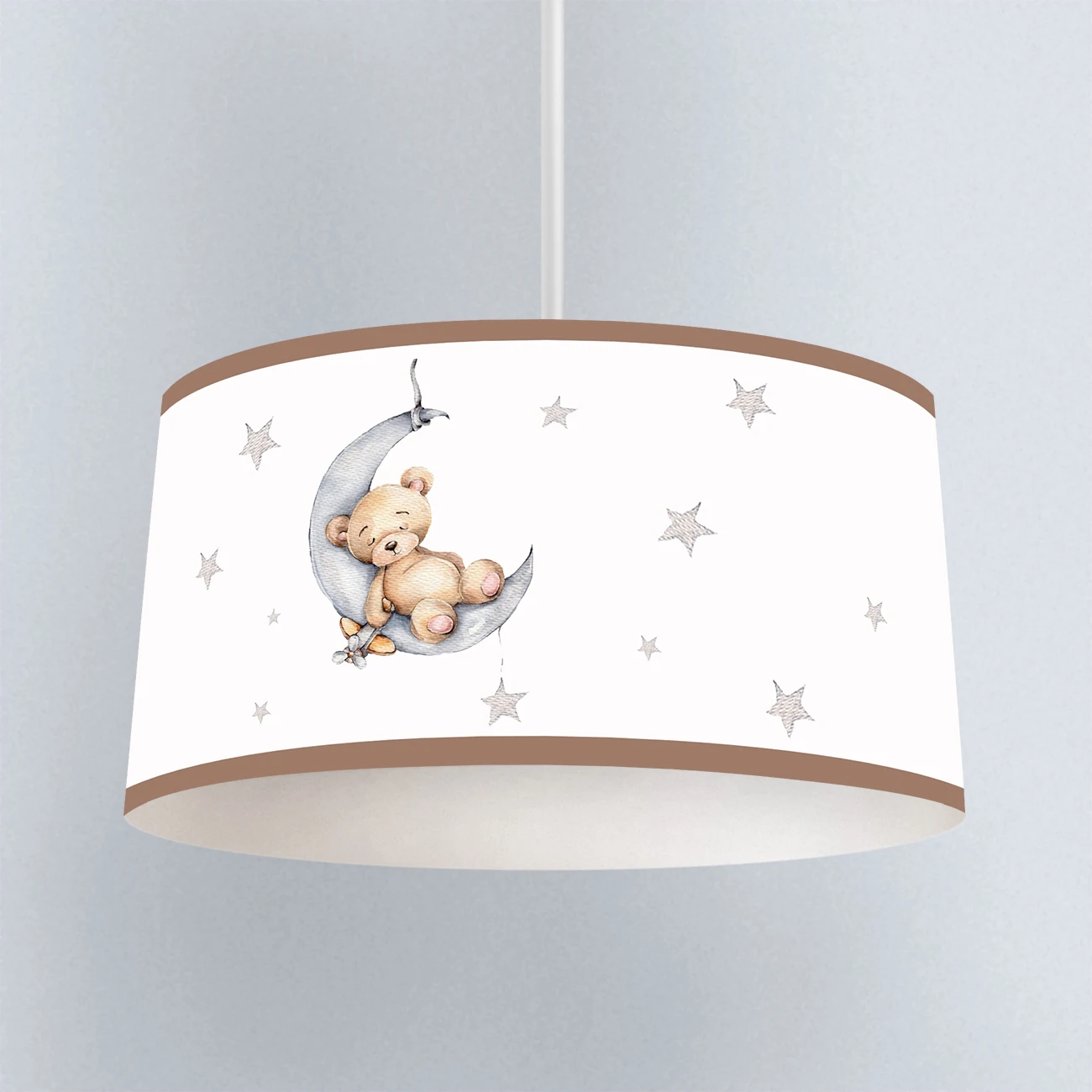 

Lamp For Kids Bedrooms Light Chandelier for Living Room Childrens Room White Moon Sleep Little Bear Model 1399