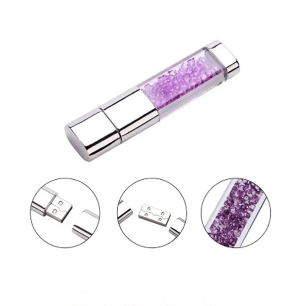 Pen drive Diamond Crystal USB Flash DriveMetal Pendrive 4G 8G 16G 32GB 64GB128G G Card Drive Memory Stick U Disk | Компьютеры и офис