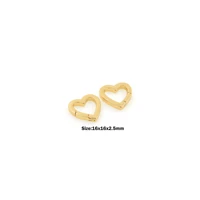 gold filled heart spring coil hook open keyring pendant suitable for jewelry making supplies door clip leather craft bag belt