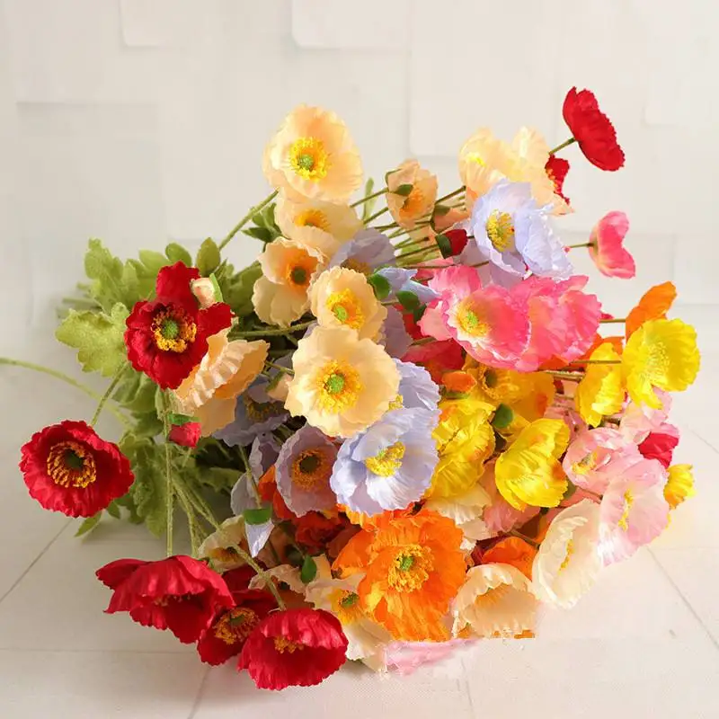 

10pcs Fake Flowers Bouquet Party Home Artificial Flowers House Supplies Home Decoration Wedding Decoration